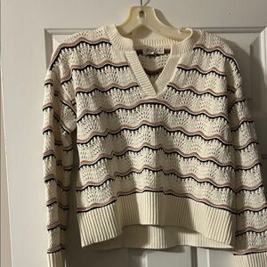Striped Cream Sweater
